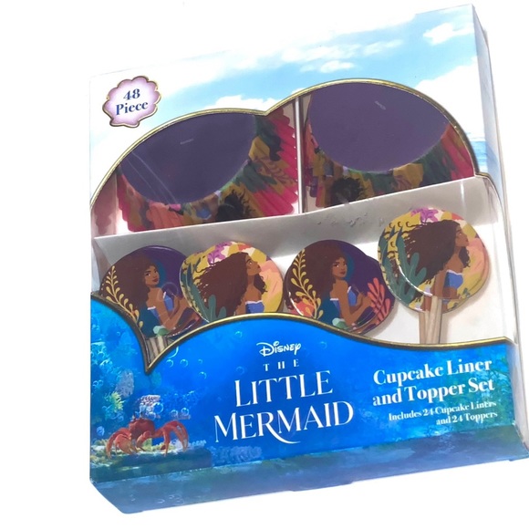 Disney The Little Mermaid Cupcake Liner and Topper Set - 4 Packs!! - Picture 3 of 3